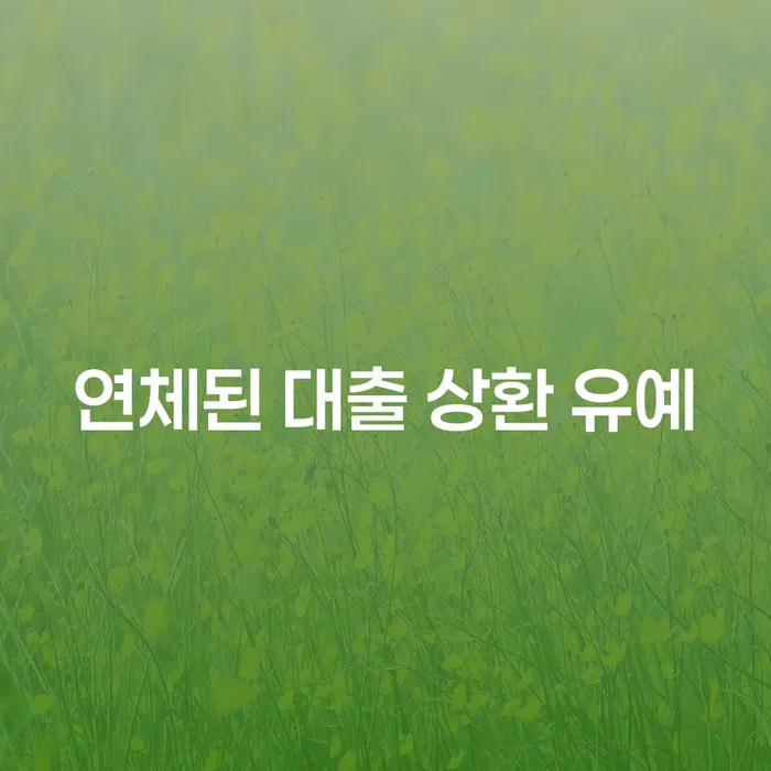 연체된 대출 상환 유예, 어떻게 해결할 수 있을까요?